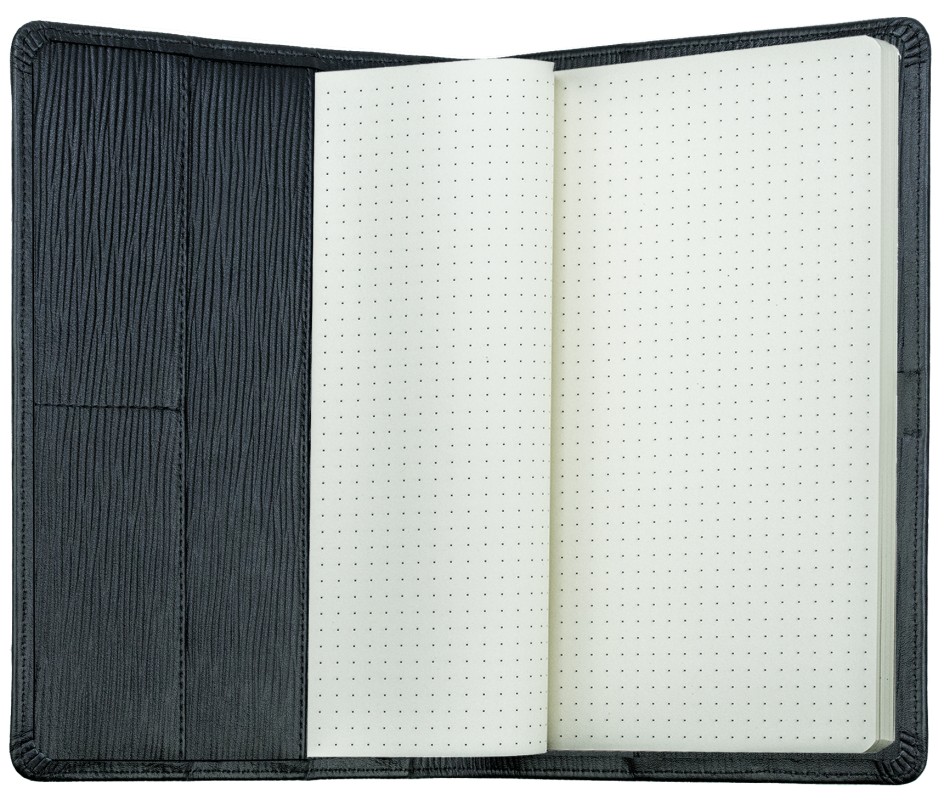 Notizbuch DIN A5 schmal | Echtleder | PAGLIA schwarz